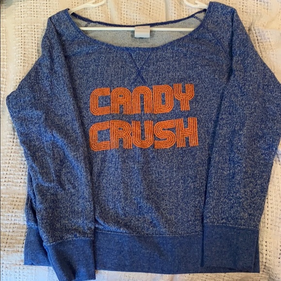 Sugar Factory Candy Crush Blue Sweatshirt - Picture 1 of 3